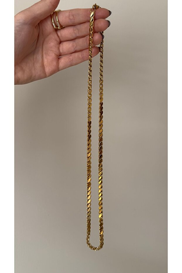 - Çelik Arpa Zincir Kolye - 5