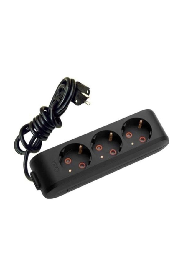Multi-let Triple Socket Grounded Child Proof 2 Meters-black