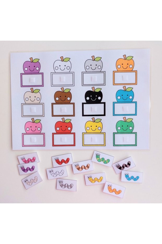 Let's Place Colorful Apple Wolves