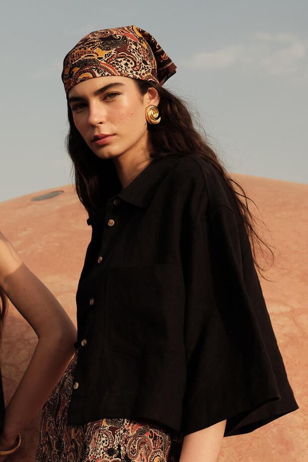 Хуст з бавовняним візерунком Paisley - 5