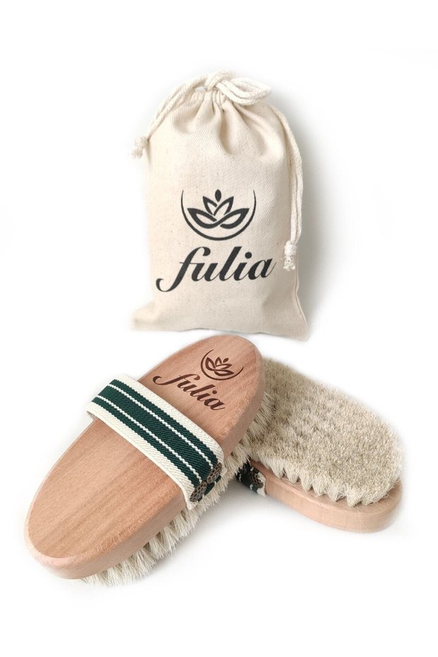 Anti-Cellulite 100% Natural Horsehair Brush