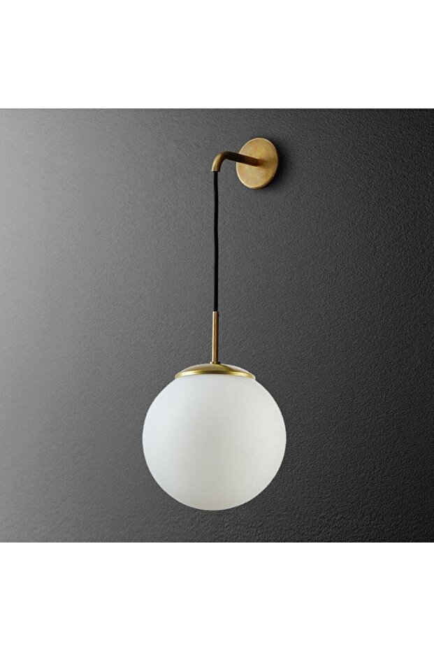 Walking Stick Modern Design Living Room - Hall - Antique Color White Glass Wall Sconce
