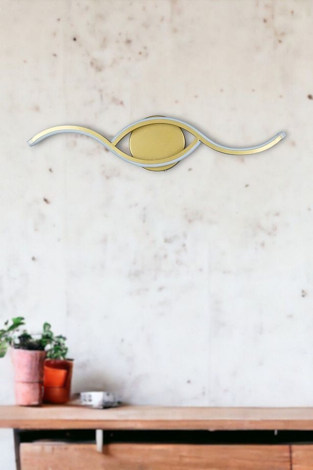 Ezgi Modern Tasarım Eskitme Renk Gün Işığı Ledli Banyo - Mutfak - Salon Led Duvar Aplik - 5