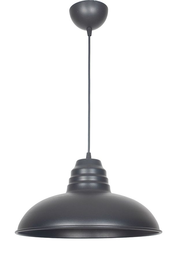 Sıdney Büyük (32 CM ÇAP) Retro Rustik Model Modern Metal Siyah Renk Sarkıt Cafe - Mutfak Tekli Avize - 1