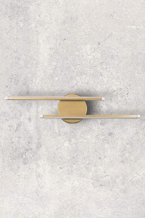 Asya Modern Tasarım Eskitme Renk Gün Işığı Ledli Banyo - Mutfak - Salon Led Duvar 2 Li Aplik - 2