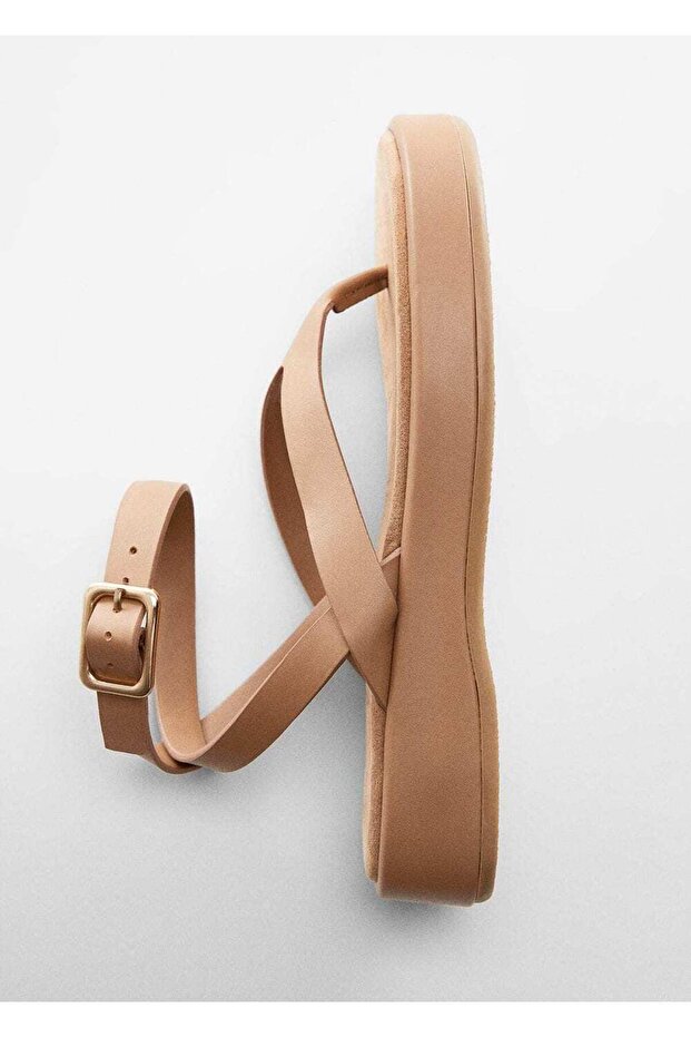 Platformlu bantlı sandalet - 8