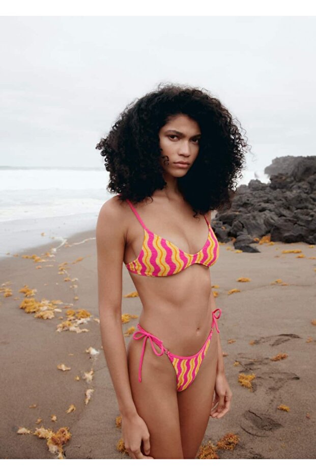 Desenli bikini üstü - 6