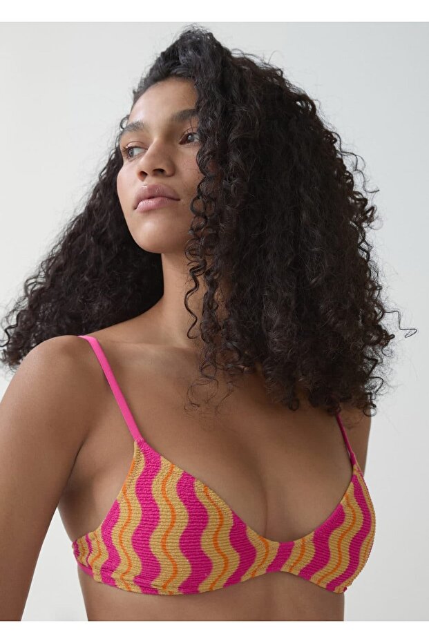 Desenli bikini üstü - 7