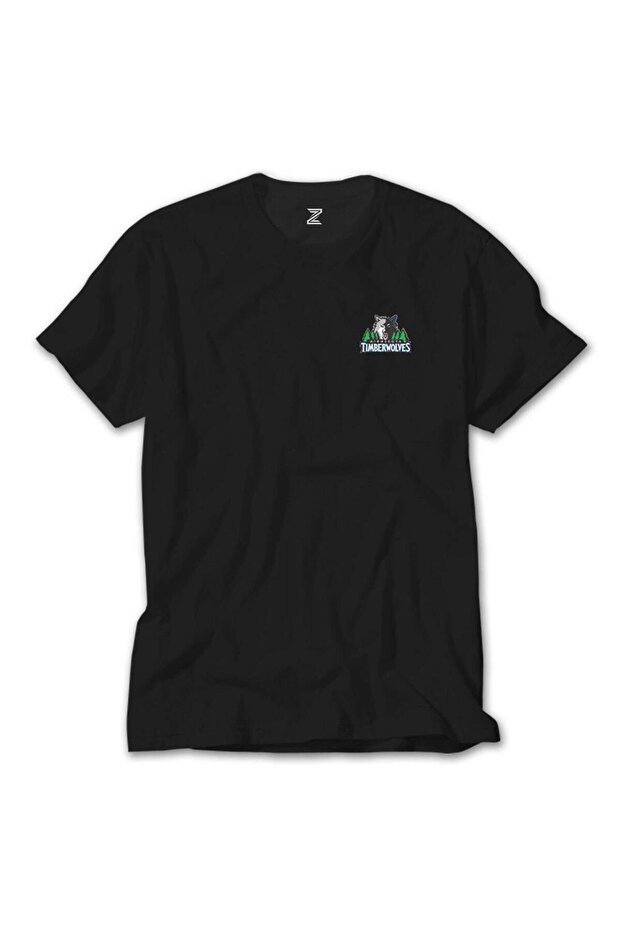Timberwolves Logo Black T-shirt