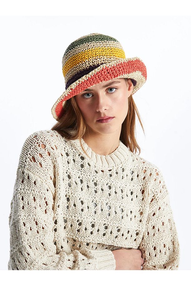LCW ACCESSORIES Kadın Hasır Bucket Şapka - 1