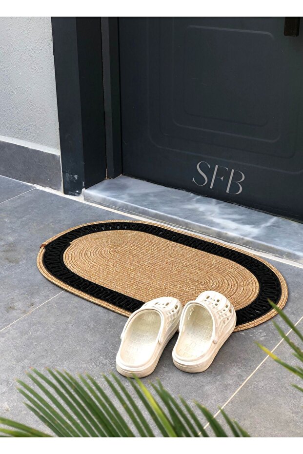 Jüt Kapı Önü Paspası, Bohem Tarzı Paspas, Yıkanabilir, Kapı Önü Paspası, Modern Paspas, Çift Taraflı - 5