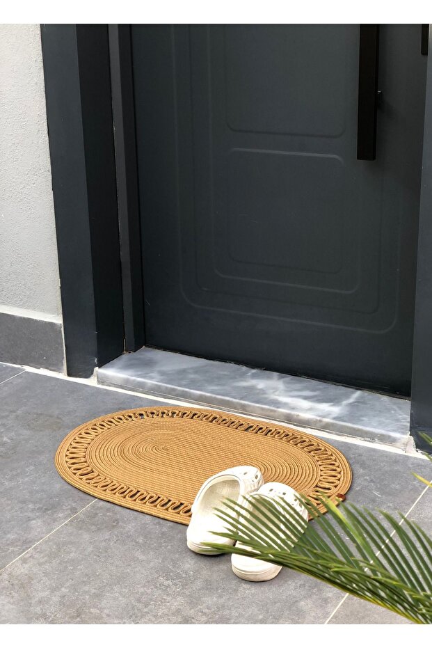 Jüt Kapı Önü Paspası, Bohem Tarzı Paspas, Yıkanabilir, Kapı Önü Paspası, Modern Paspas, Çift Taraflı - 2