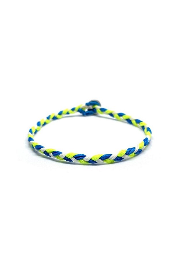 Unisex Multicolor Handmade Knitted Bracelet in Summer Colors