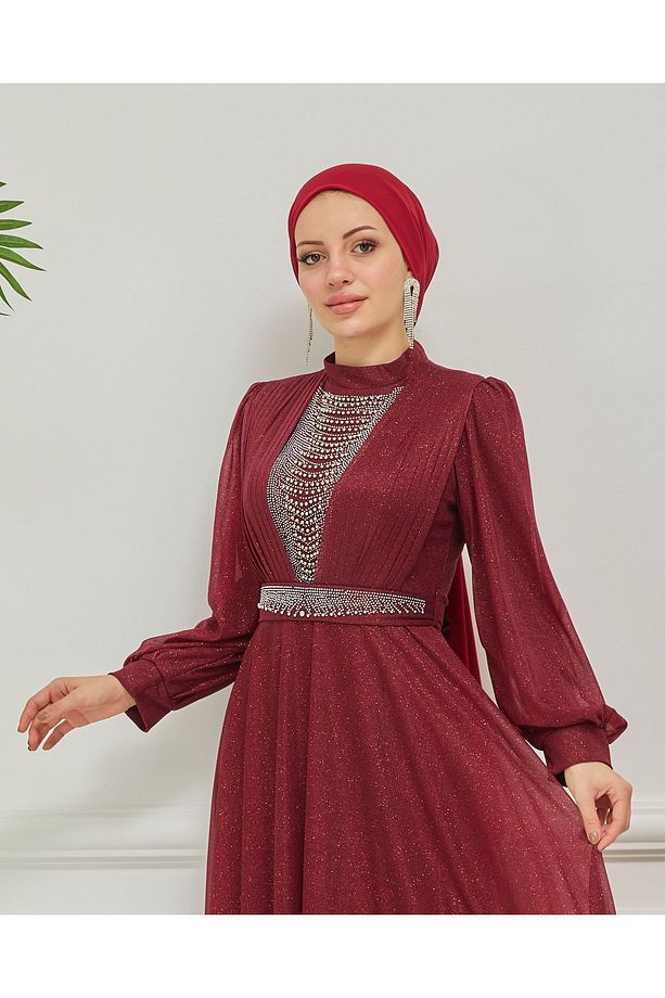 İNCİ SÜSLEMELİ SİMLİ ABİYE - 2