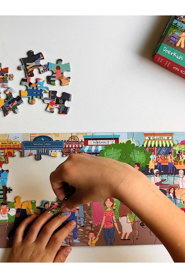 Nehir Kenarında Bir Gün Midi Puzzle | 4-9 Yaş 80 Parça - 4