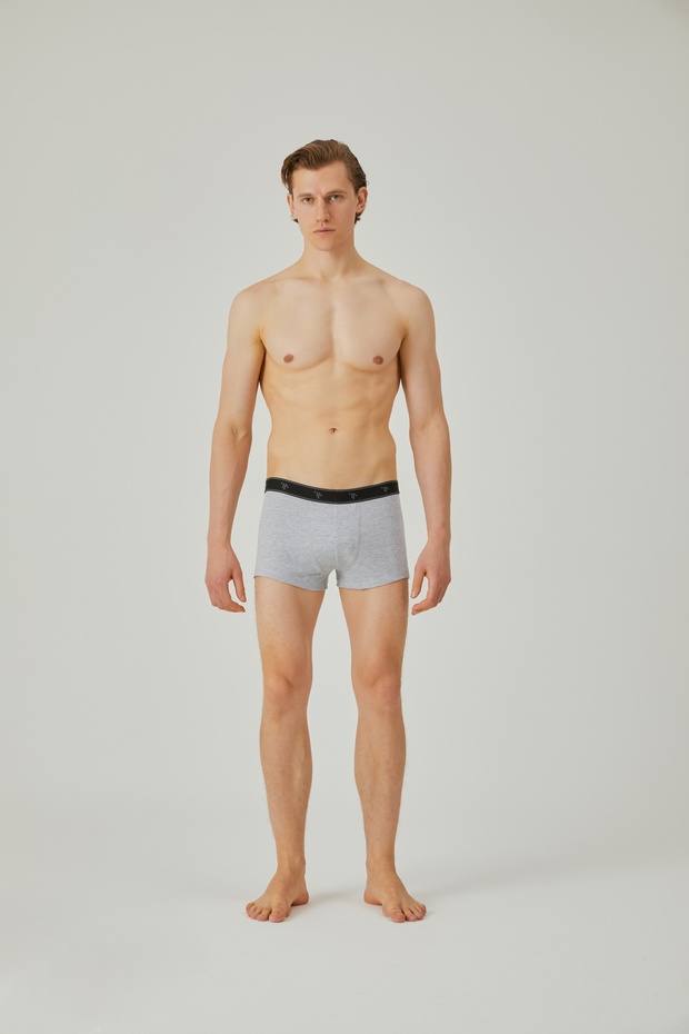 Men's Gray Melange Short Boxers