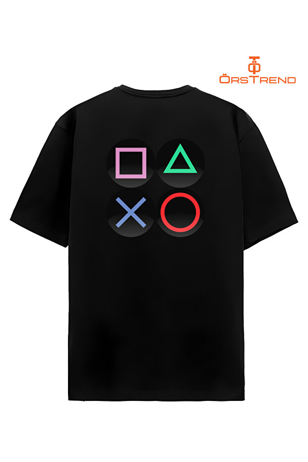 Playstation Baskılı Oversize Tişört - 3