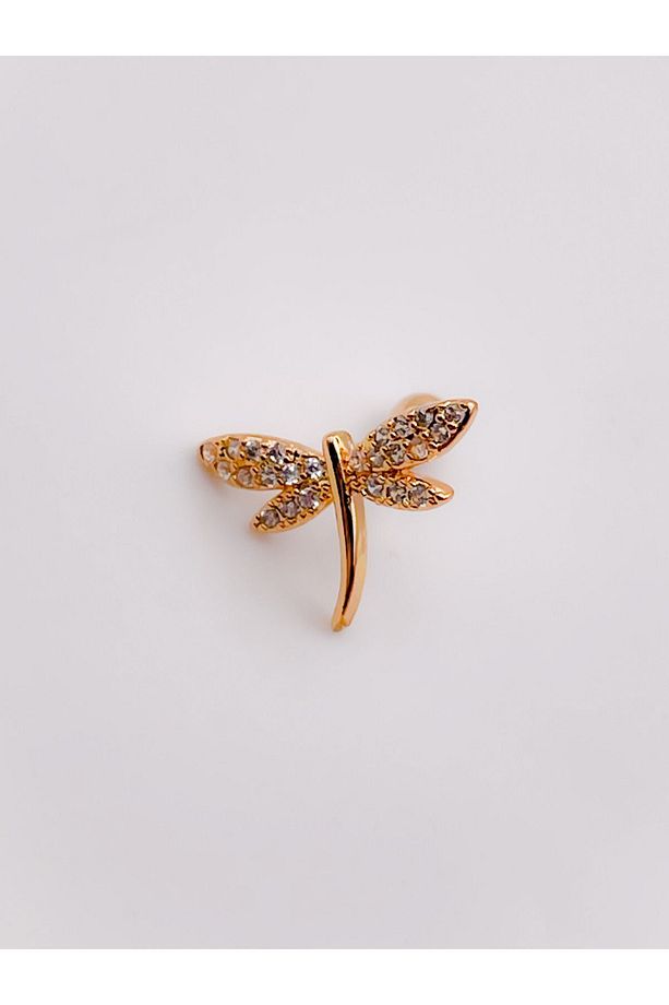 Cerrahi Çelik Zirkon Taşlı Yusufçuk Figürlü Kıkırdak Helix Tragus Piercing(1adet) - 1