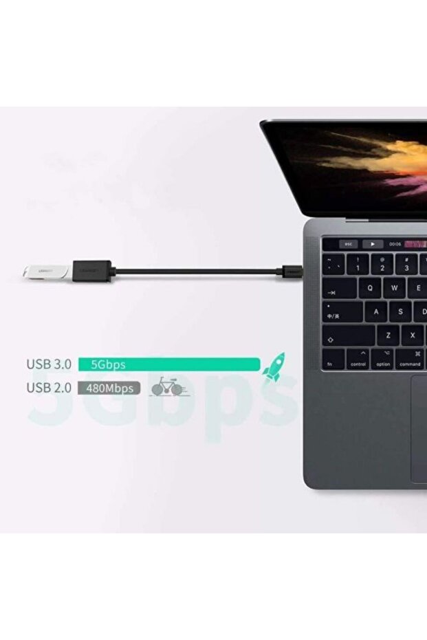 Type-c Usb 3.0 Dönüştürücü Kablo Siyah - 3