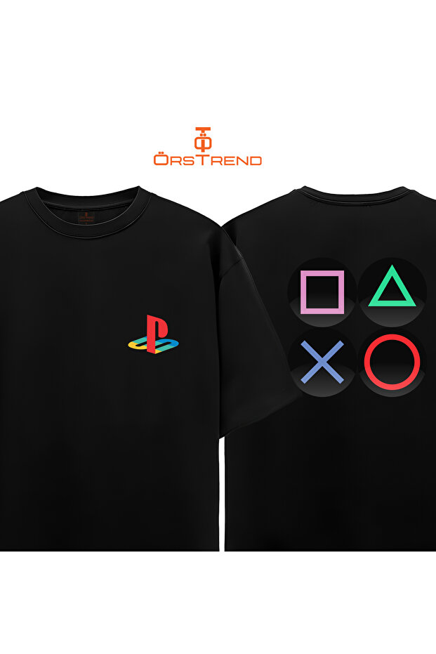 Playstation Baskılı Oversize Tişört - 1