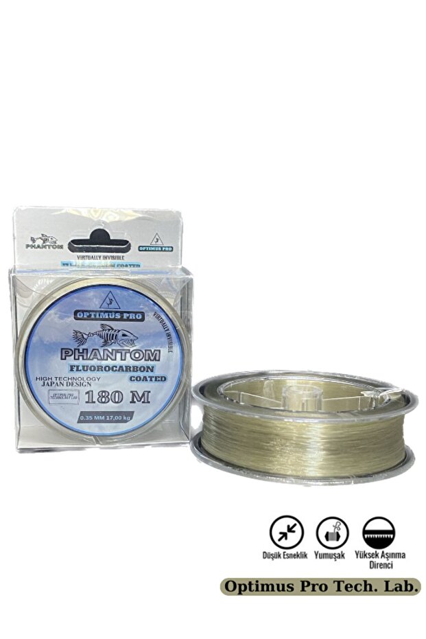 خط صيد غير مرئي بطول 180 متر من Fluorocarbon Coated Ghost Phantom