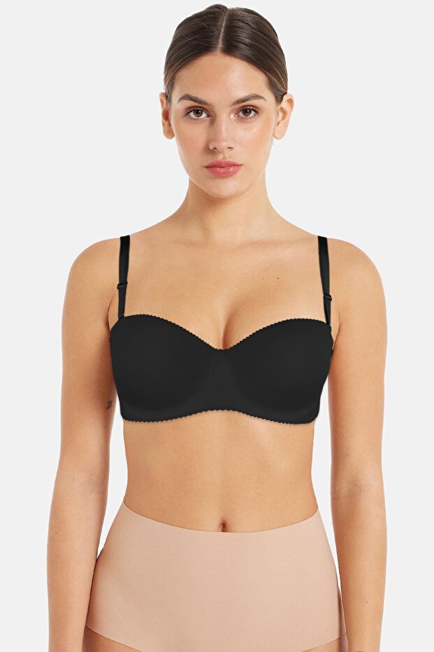 Belvu Women's Unpadded Strapless Bra, Imported, Luxury, Laser Cut.
