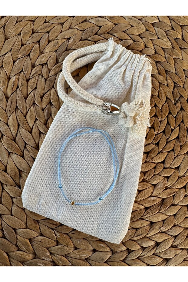 سوار الحظ من Little Steps Floş Rope Square Beads