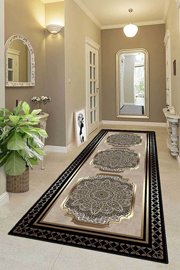 Digital Print Washable Non-Slip Sole Decorative Living Room Kitchen Rug Runner Rug