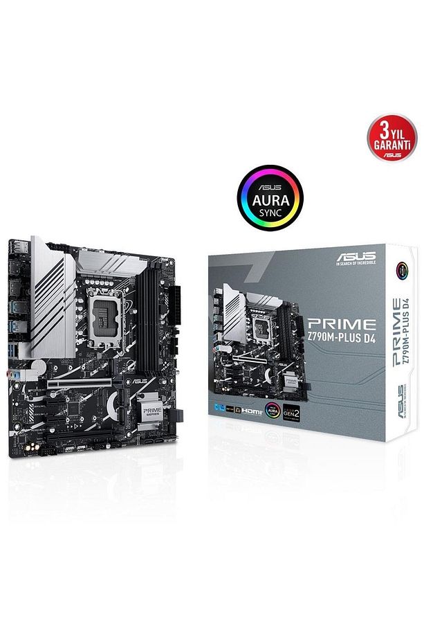 Prıme Z790m-plus D4, 4xddr4, 3x M.2, Hdmı, Dp, Type-c, 12-13.nesil, Lga1700 Soket, Argb Gaming - 2