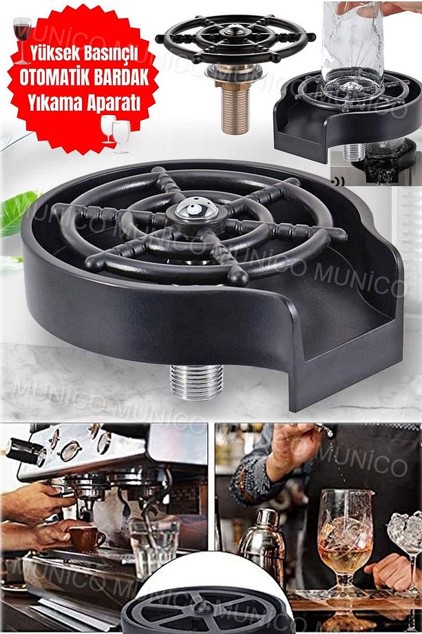 Mutfak Lavabo için Pratik Bardak Yıkama Makinesi Modern ve Kullanışlı Hortumlu Bardak Yıkama Cihazı - 8