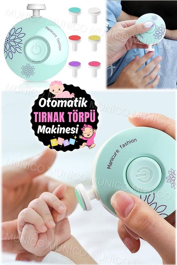 Pratik Taşınabilir Bebek Elektrikli Tırnak Makas Şarj Edilebilir Kolay Kullanım Bebek Tırnak Törpüsü - 1