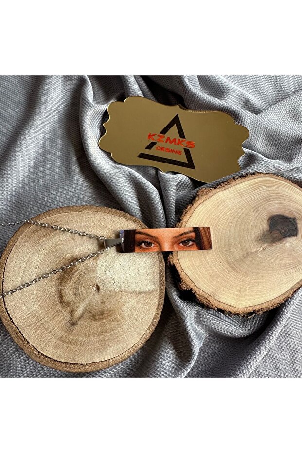 Sevgililer için Renkli baskı göz kolye - 4