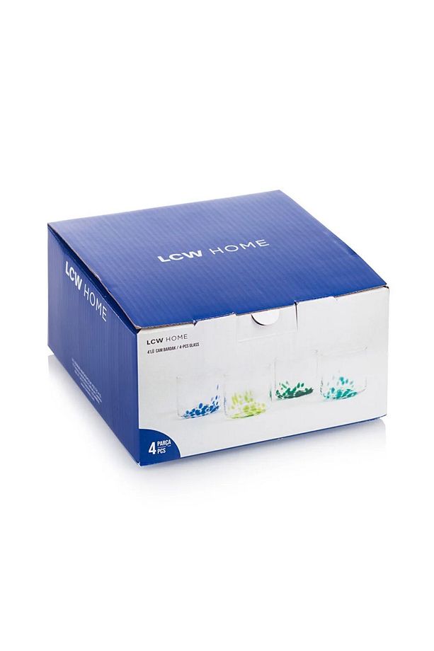 LCW HOME Desenli Cam Bardak 4'lü 380 Ml - 2
