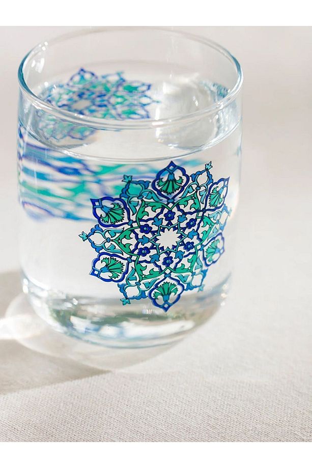 DESENLİ 3'LÜ CAM BARDAK SETİ 280 ML - 4