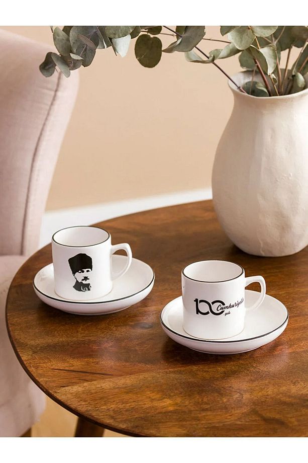 LCW HOME Atatürk Baskılı 2 Kişilik Kahve Fincan Takımı 184 Ml - 1