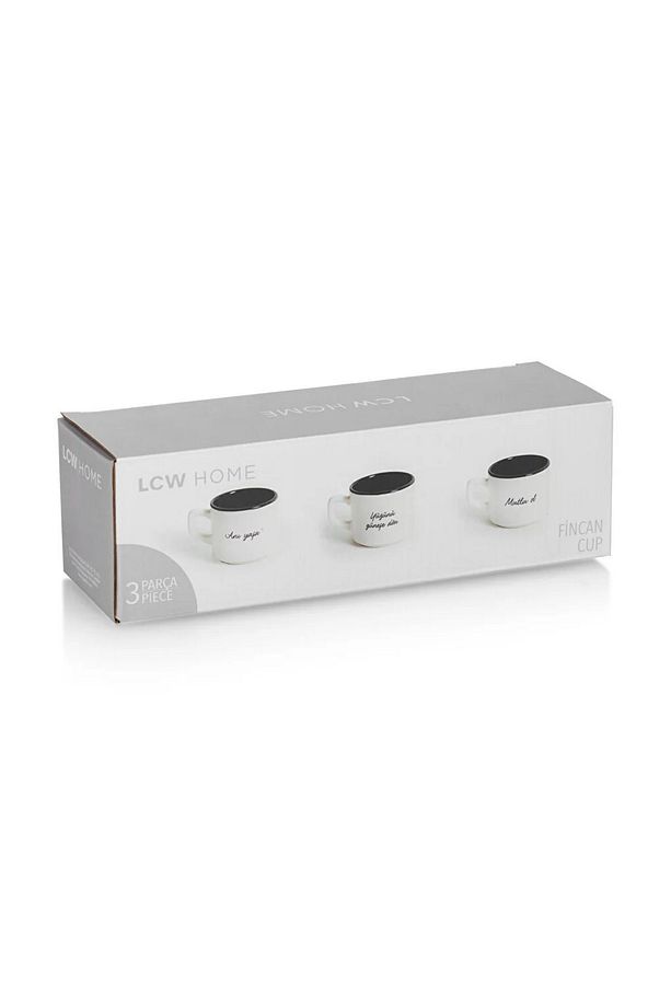 LCW HOME Seramik Kupa Seti 3'lü 180 Ml - 4