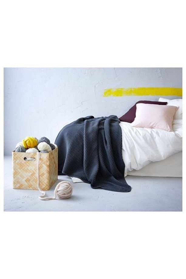 Tek Kişilik Yatak Örtüsü, Koyu Gri Meridyendukkan 150x250 Cm %100 Pamuk Yatak Örtüsü - 4