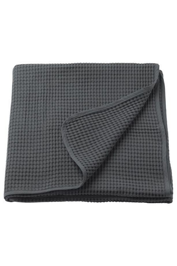 Tek Kişilik Yatak Örtüsü, Koyu Gri Meridyendukkan 150x250 Cm %100 Pamuk Yatak Örtüsü - 3