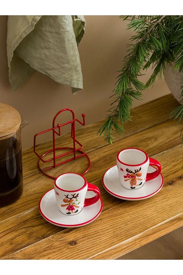 LCW HOME Yılbaşı Temalı Kahve Fincan Takımı 2'li 85 Ml - 3