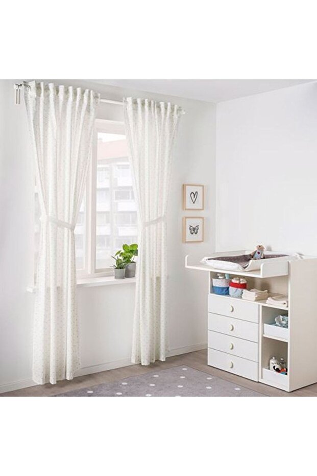 Len Perde 2 Kanat Beyaz - 5