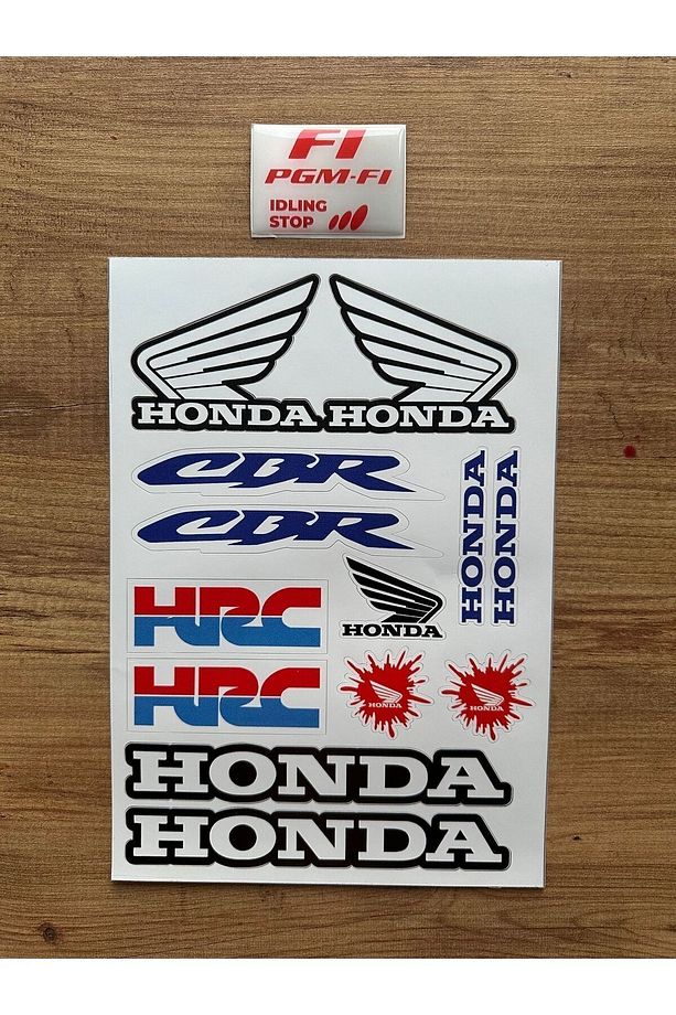 HONDA CBR HRC MOTORSİKLET KASK STİCKER ÇIKARTMA SETİ - 1