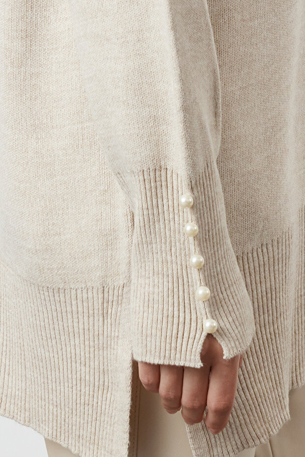 Strickpullover - Stein- und Perlendetails TCTAW25AK00007 - 2