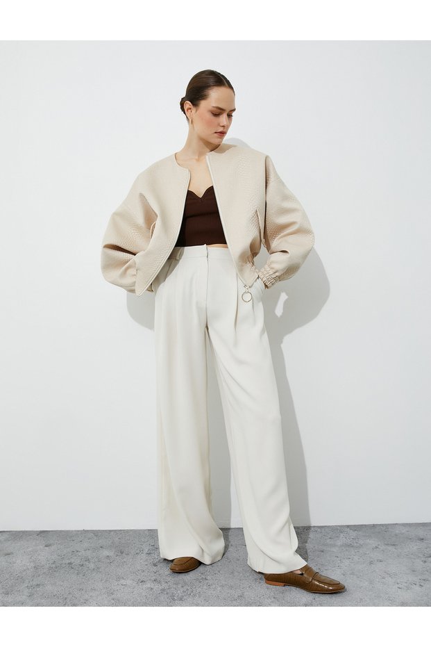 Plissierte Palazzo-Hose