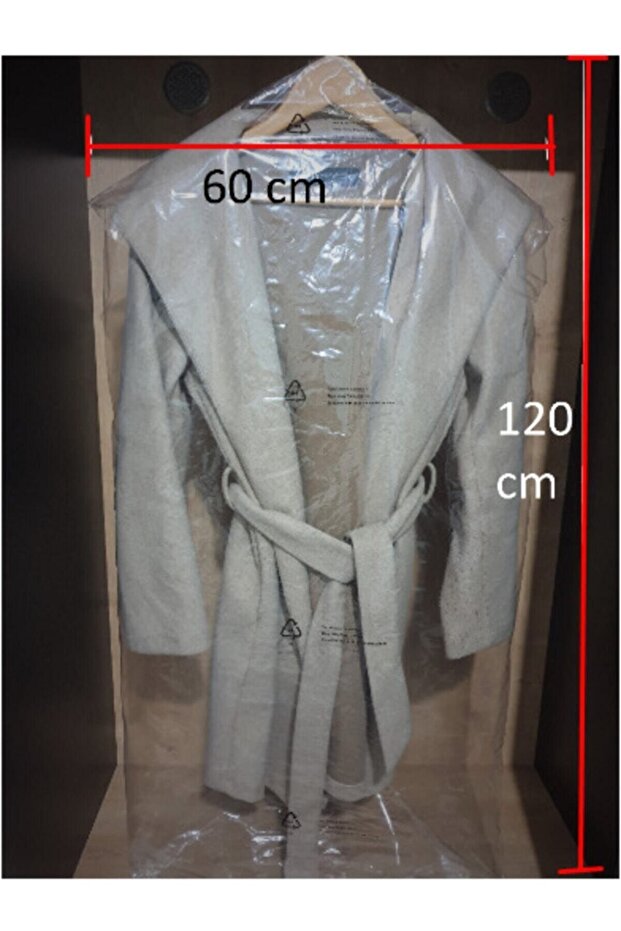 Naylon Poşet - Elbise Poşeti Kıyafet Koruma Kılıfı - 60x120- 15 Adet - 1