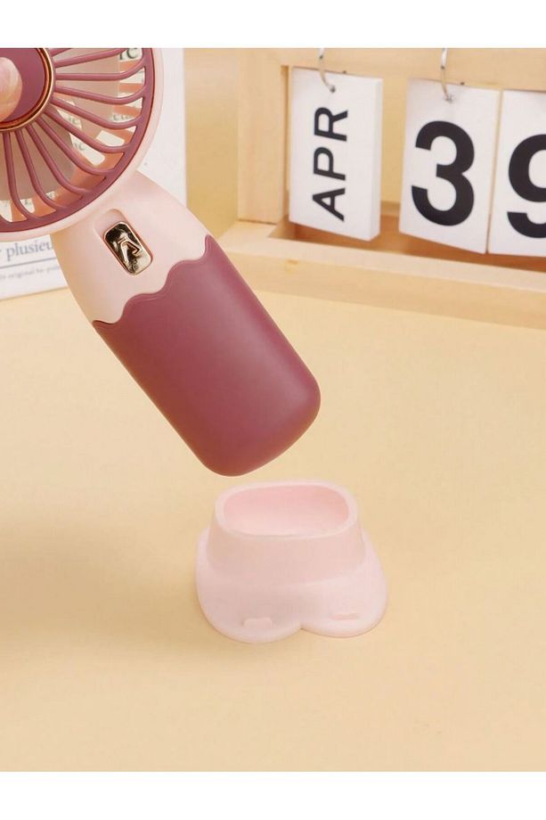Sevimli Tasarımı Pille Çalışan Mini Kişisel Taşınabilir Vantilatör - USB Şarj Edilebilir Güçlü Fan - 2