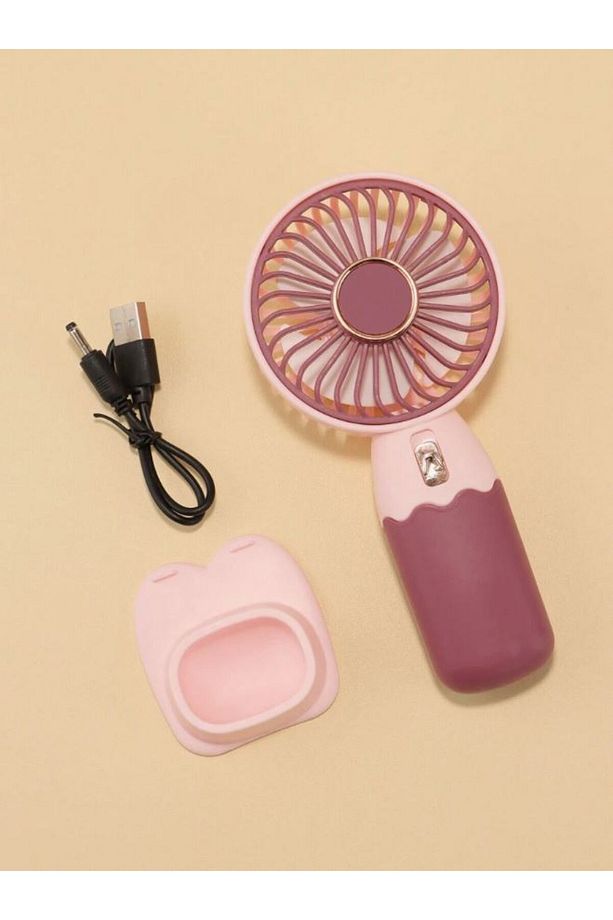 Sevimli Tasarımı Pille Çalışan Mini Kişisel Taşınabilir Vantilatör - USB Şarj Edilebilir Güçlü Fan - 6