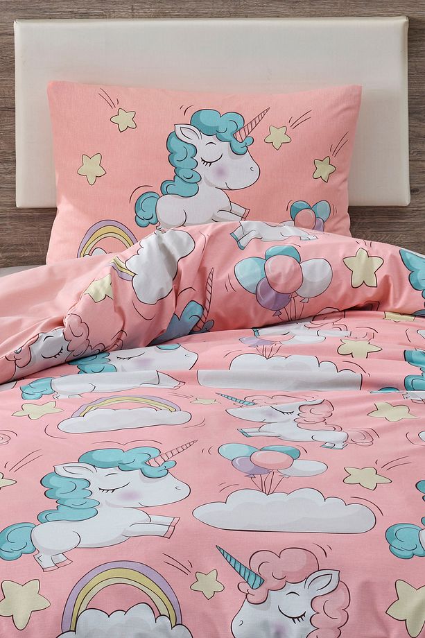 Junior Nevresim Seti Tek Kişilik Unicornio Pembe - 2