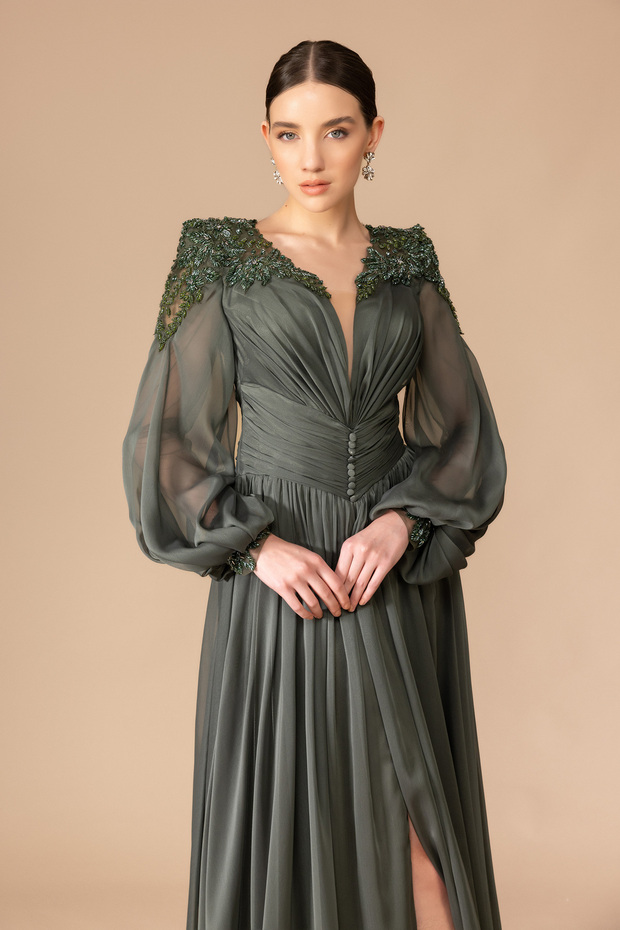 Long Sleeve Transparent Dress