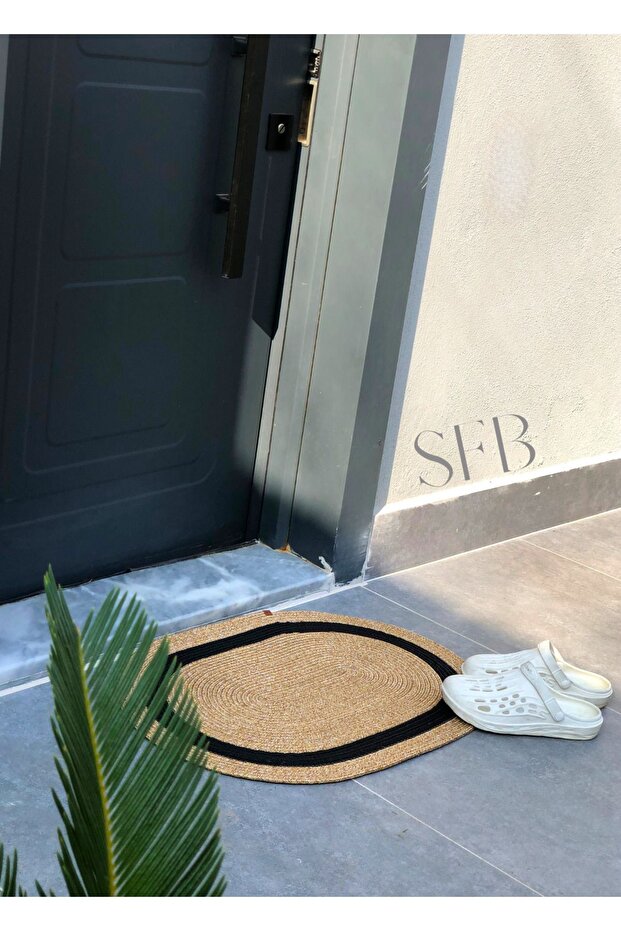 Jute Door Mat, Bohemian Style Mat, Washable, Door Front Mat, Modern Mat, Double Sided