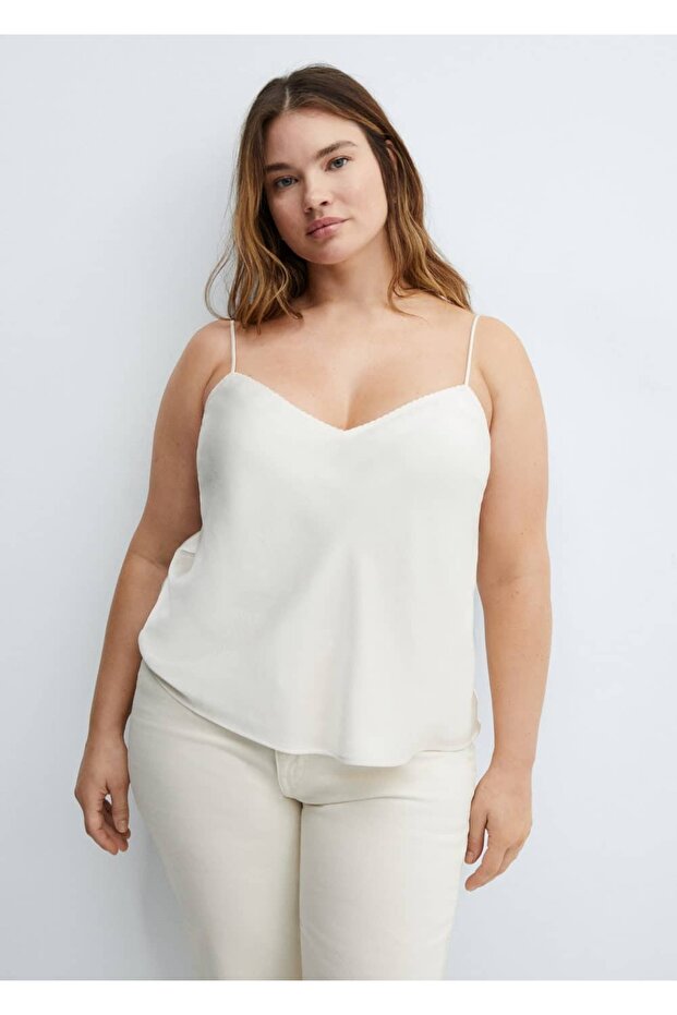 İnce askılı bluz - 5